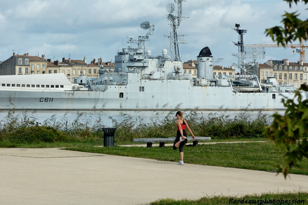 Non ce n'est pas un nouveau paquebot de croisière mais seulement le croiseur Colbert. Bateau musée en 1993, l'année 2007 fut sa dernière dans le port de Bordeaux.