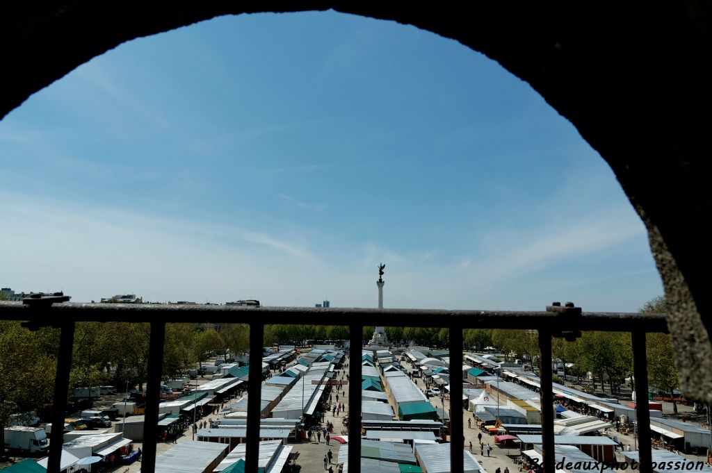 Elles ne sont pas toutes seules sur cette place : le monument aux Girondins leur tient compagnie surveillant la foire Saint Fort.