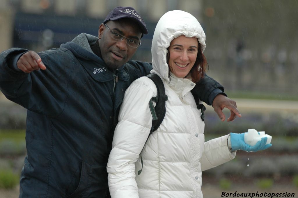 Même sous la pluie, on garde le moral...