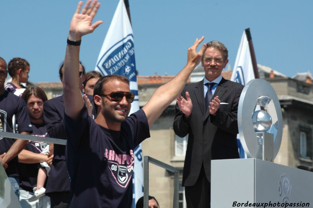 Marc Planus fou de joie. Un supporter lui a crié "Planus bordelais à vie !"