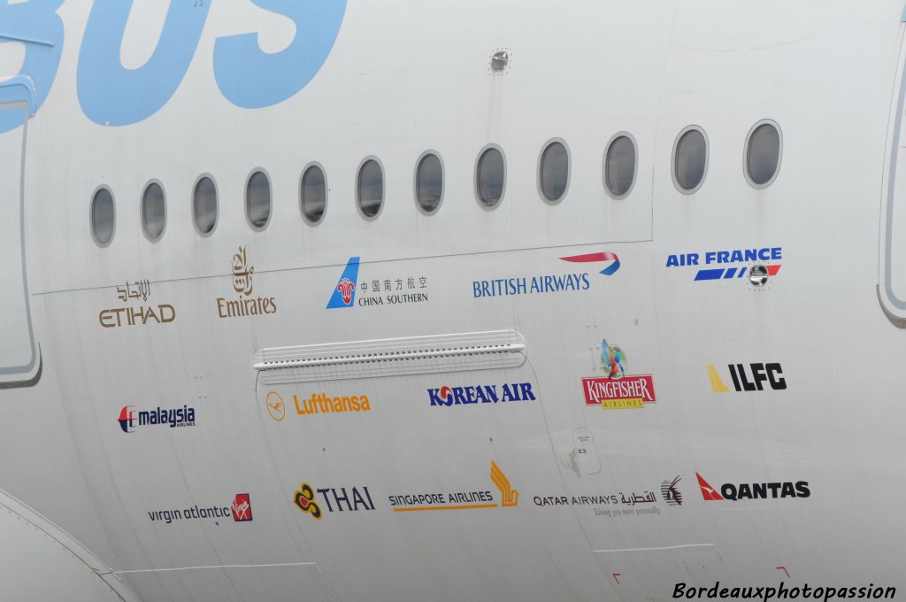 Les principaux clients du A380.