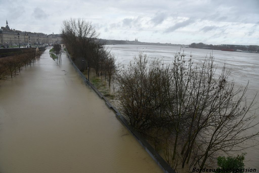 Près du pont de pierre, le fleuve a pris ses aises aussi.