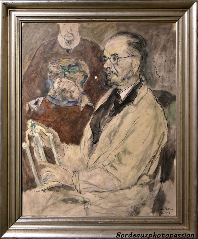 Portrait de René Buthaud par Robert Charazac (1942) Lavis encre sur papier. madd-Bordeaux