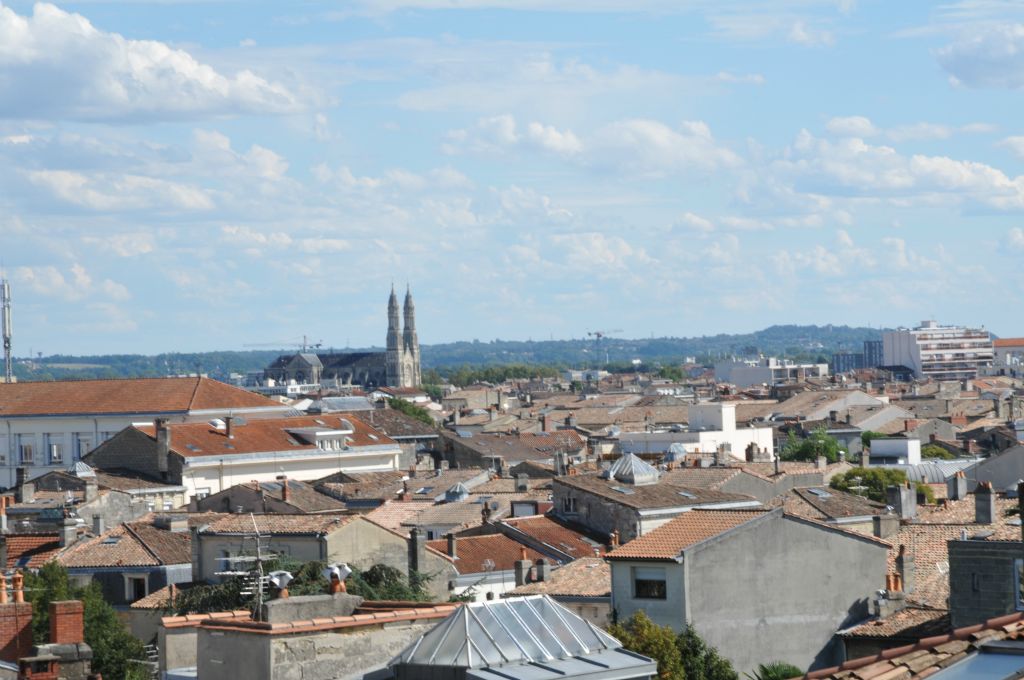 Le Sacré-Chœur et la verte rive droite de la Garonne au dernier plan.