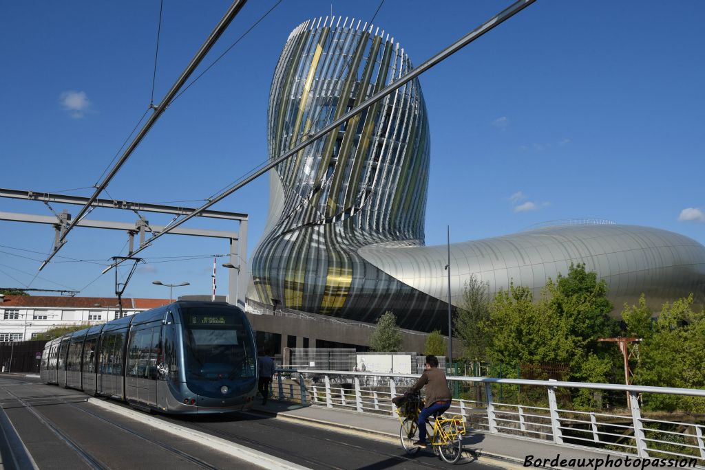 Vélo contre tram ou David contre Goliath.