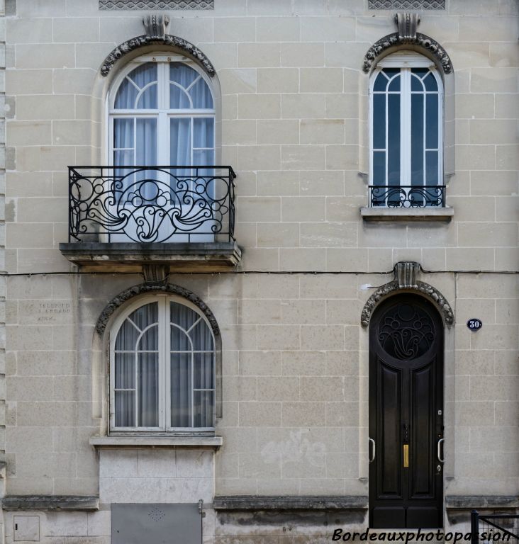 1932 Tournier et L. Gérard architectes Ferronnerie très Art Déco 