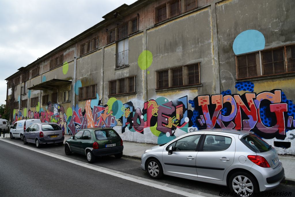 C'est sur un seul bâtiment dans le quartier de Terres Neuves à Bègles que d'autres graffeurs ont montré leur talent.