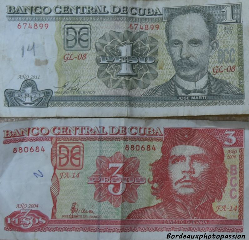 et les pesos cubains utilisés par tous les Cubains. 1 CUC équivaut à 25 pesos cubains.