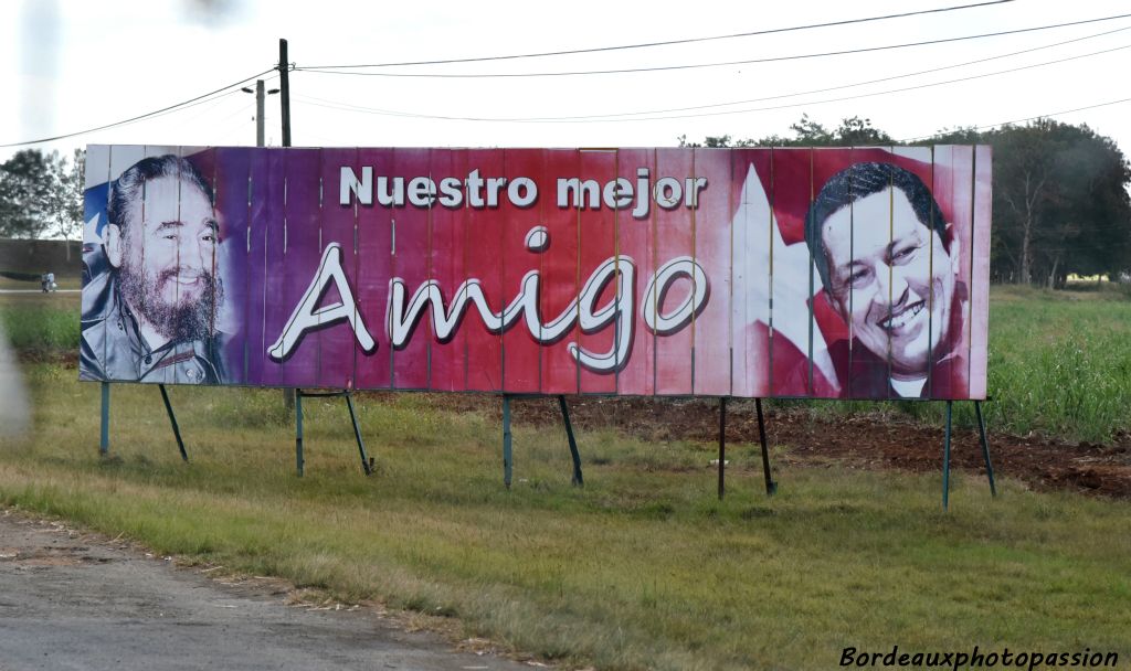 "Notre meilleur ami ": Hugo Chávez Frias, président vénézuélien mort en 2013 et qui a toujours soutenu Cuba.