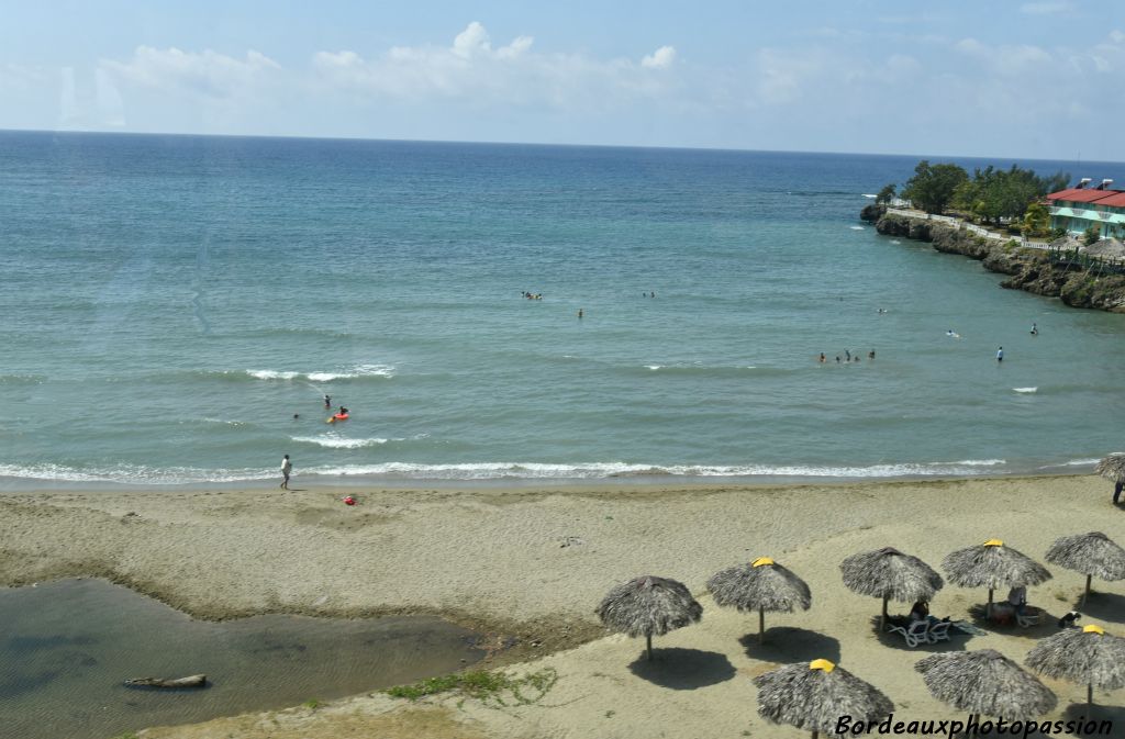 Premiers contacts avec la mer des Caraïbes.