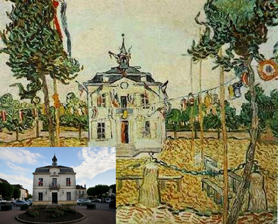 "La mairie d'Auvers-sur-Oise le 14 juillet" termine notre trop courte balade dans ce village qui avait déjà su attirer de grands peintres.
