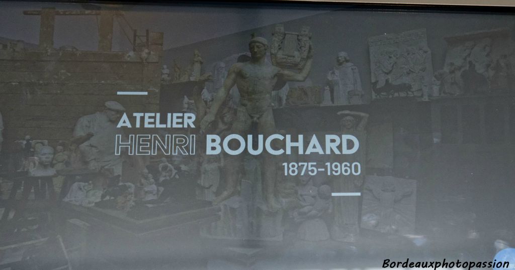 Salle ouverte en 2018, l'atelier  Henri Bouchard sculpteur, grand prix de Rome en 1901.