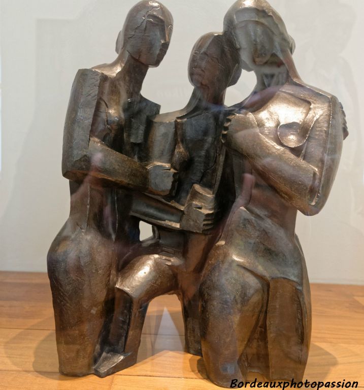 Ossip Zatkine Les trois sœurs, 1926 bronze patiné