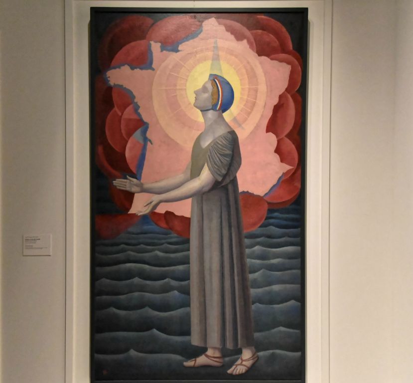 À la suite de l'Exposition des arts décoratifs de 1925 en France, la diplomatie entre les états d'Amérique du Nord s'est développée autour des arts. Ici France, la rose du monde  huile sur toile (1927) Angel Zarraga résidence de l'ambassadeur du Mexique en France.