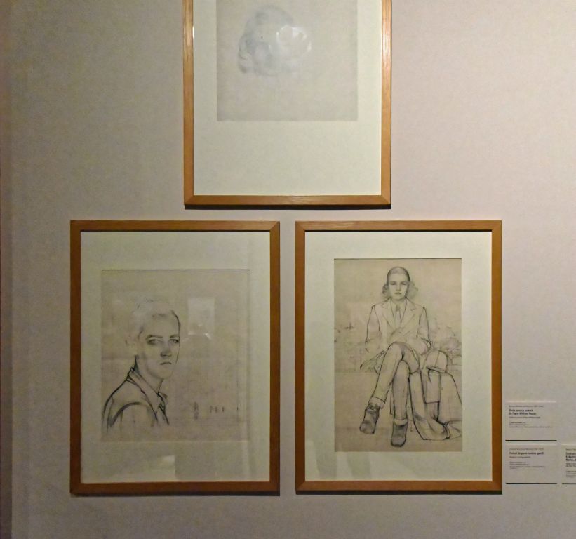 Bernard Boutet de Montvel (1881-1949) peintre, illustrateur, décorateur et sculpteur français, Études pour le portrait de l'actrice Hélene Chadwick.