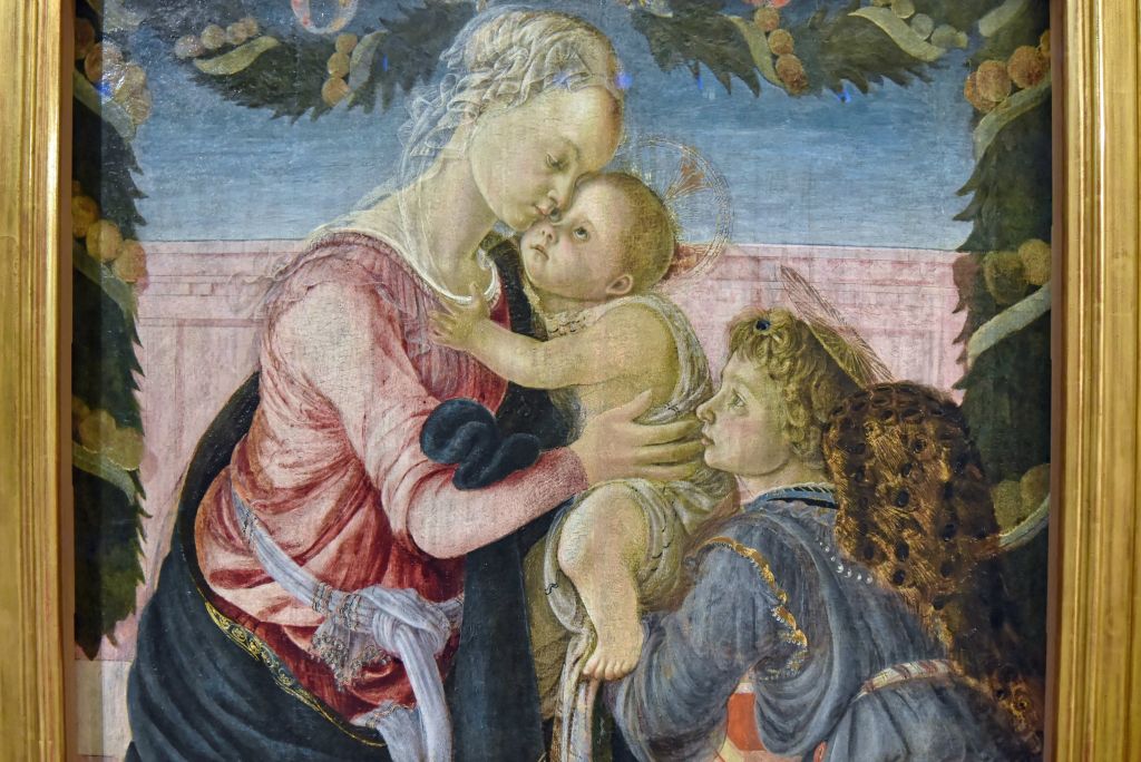 Détail de la même œuvre. C'est une des premières peintures  réalisée dans l'atelier de  son maître Filippo Lippi.