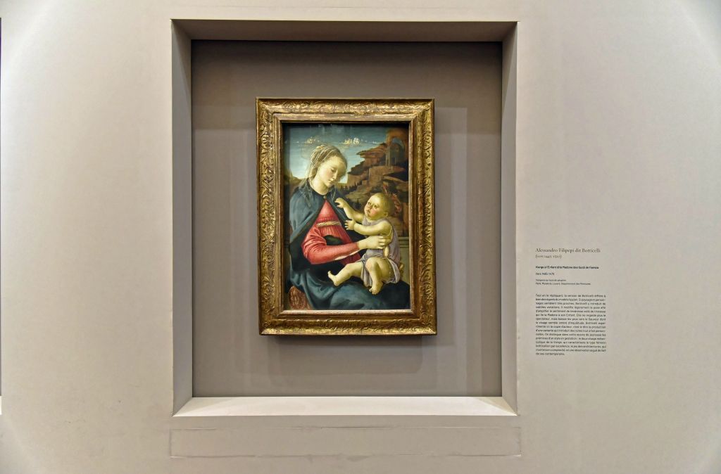 "Vierge à l'Enfant" dite Madone de Guidi de Faenza vers 1465-1470 de Sandro Botticelli.