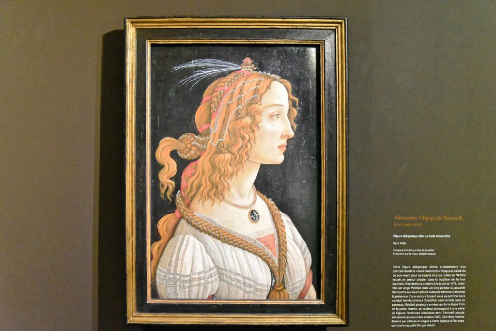 "Figure allégorique" dite la Belle Simonetta de Sandro Botticelli.