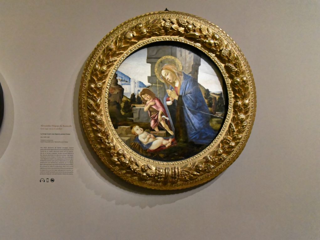 La Vierge et saint Jean-Baptiste adorant l'Enfant de Botticelli vers 1490-1492.