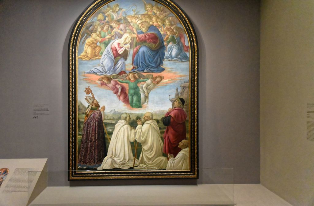 Le Couronnement de la Vierge  avec  saint Juste de Volterra, le bienheureux Jacopo Guidi de Certaldo...