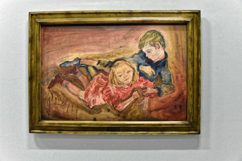 Enfants jouant (1909) ce sont ceux du libraire viennois Richard Stein.