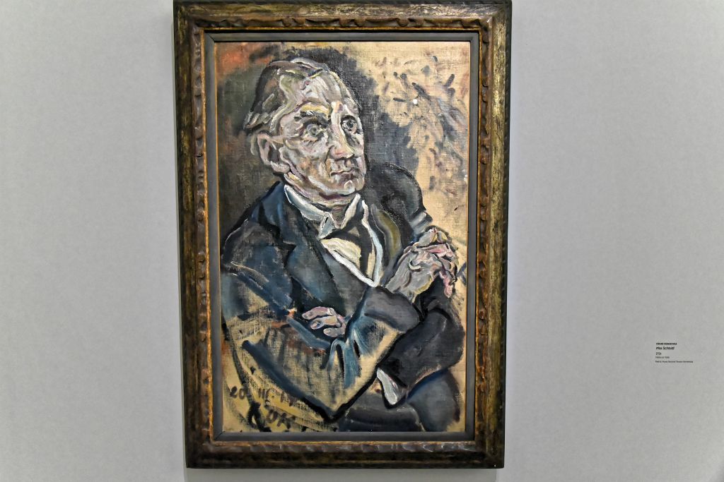 Kokoschka devait peindre un groupe de trois frères gérants d'une société d'immobilier. Le projet fut abandonné ce qui conduisit à une fragmentation des portraits.