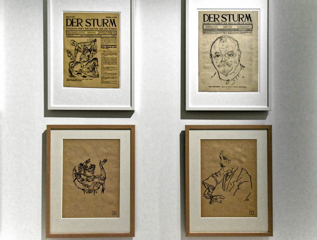 Kokoschka ira à Berlin aider l'écrivain autrichien Karl Kraus pour illustrer les pages de la revue Der Sturn.
