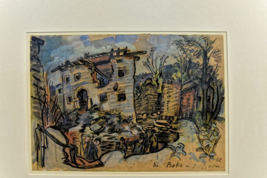 En 1914, le peintre s'engage dans l'armée. Il sera gravement bléssé deux fois.Ces toiles sont peintes sur le front d'Isonzo" (1916) en Italie.