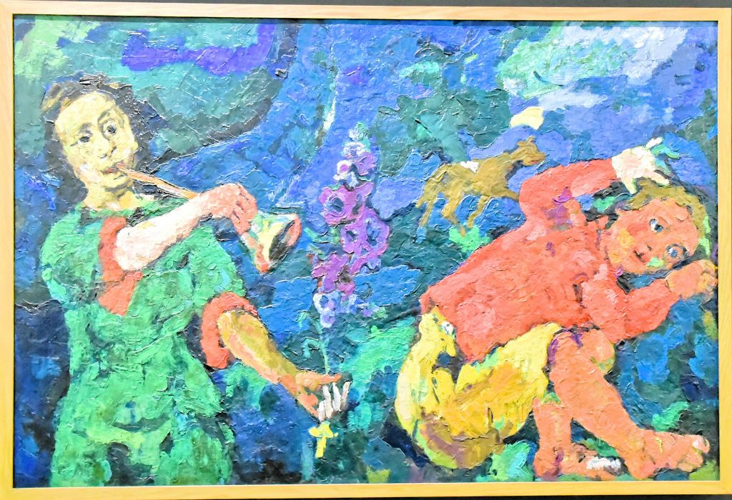 Le pouvoir  de la musique1918-1920. Chef-d'œuvre de Kokoschka tant par sa qualité plastique que par le sujet traité.