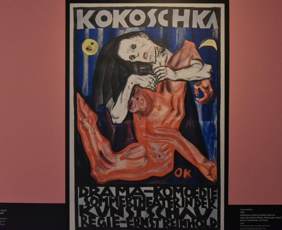 Au cours de sa carrière, le peintre réalise de nombreuses affiches qui reflètent son évolution stylistique tout autant que ses préoccupations personnelles. Ici la Marianne en sang avec la devise "Liberté, égalité, fratricide".