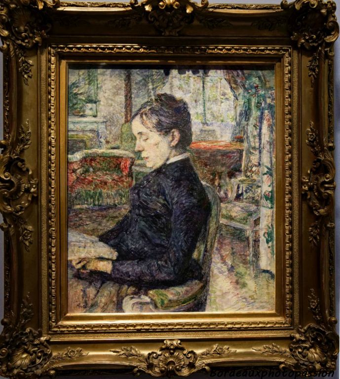 Ses parents se sépareront en 1885. Il restera à la garde de sa mère la comtesse Adèle de Toulouse-Lautrec ici peinte au château de Malromé en Gironde.