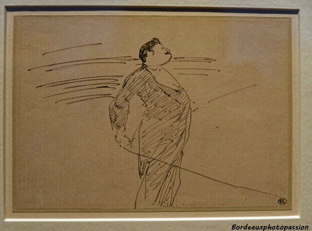 Portrait de Louis Fernando, directeur de cirque  1888 Encre brune et plume