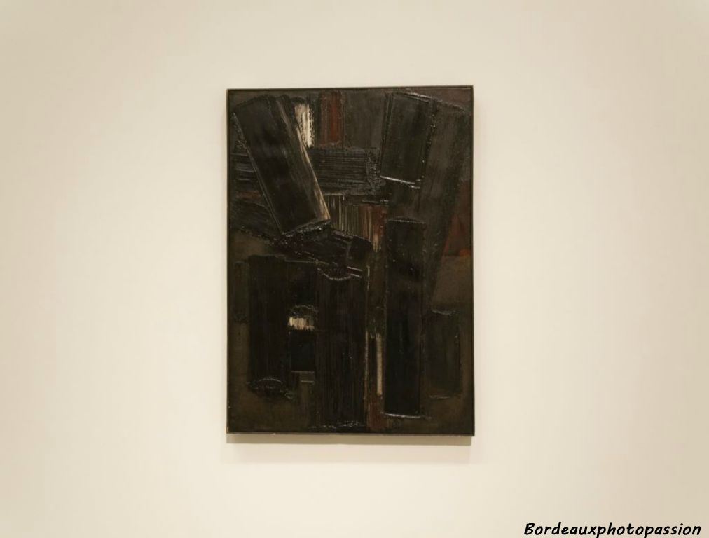 Pierre Soulages Peinture 92 x 65 cm 10 février 1955