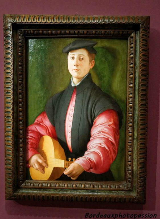 Jacopo di Carucci, dit Pontormo vers 1629-1630 Jeune luthiste en train d'accorder son isntrument.