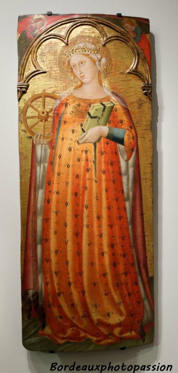 Francesco Traini Sainte Catherine d'Alexandrie vers 1330 Tempera et or sur bois