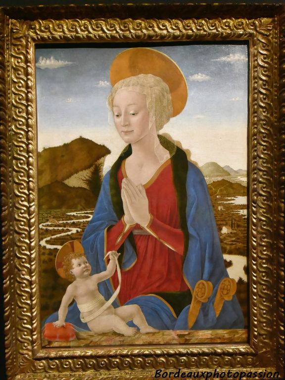 Alesso Baldonvinetti Vierge à l'enfant détrempe et tempera grassa sur bois vers 1464