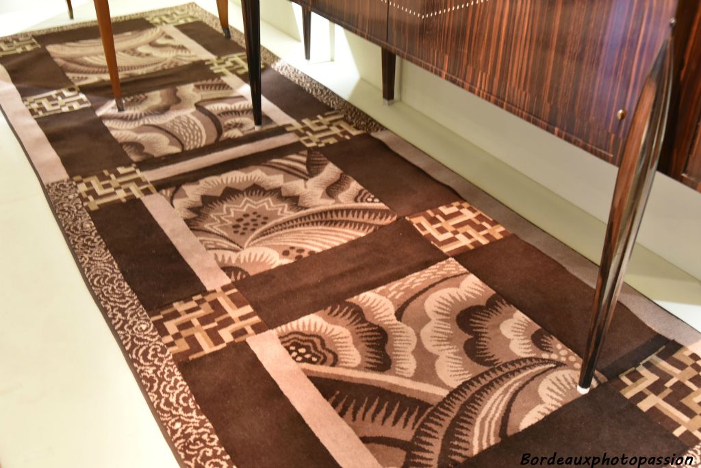 Tapis patwork pure laine pièce unique d'après archives de 1930.