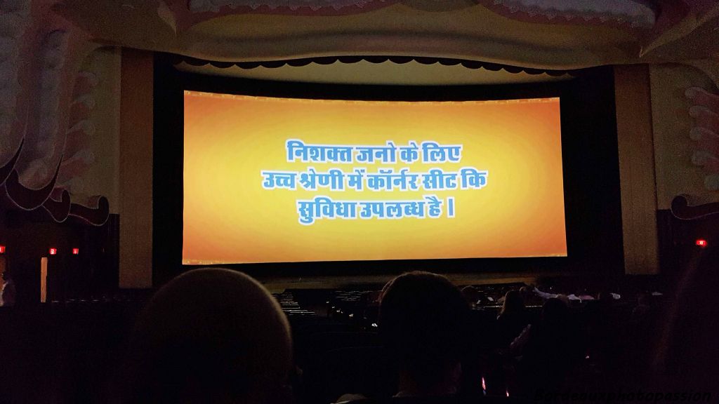 Le film va commencer bien entendu il est en hindi que nous sommes très loin de comprendre. Le public réagit bruyament.