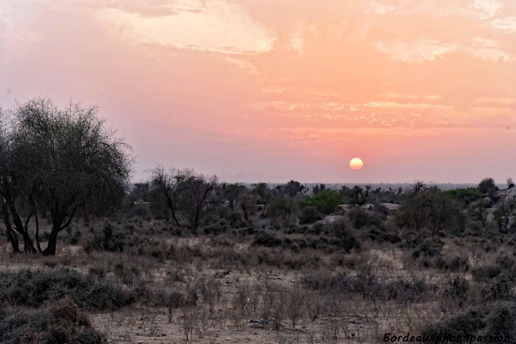 Retour avec le coucher de soleil.