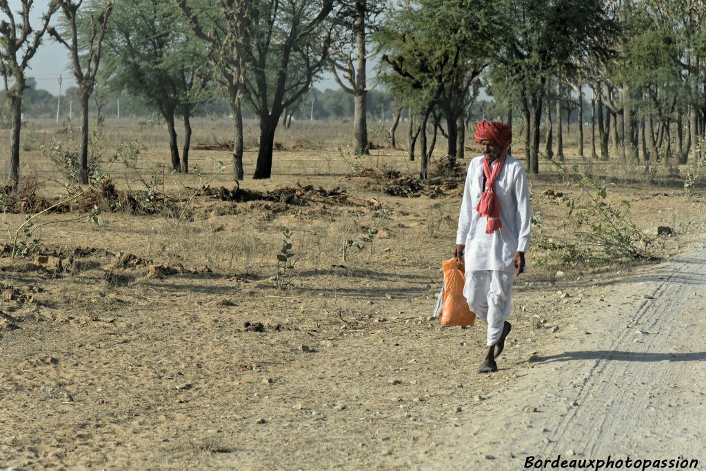 Cette couleur de turban et la suivante indique que ces hommes sont de la caste des agriculteurs.