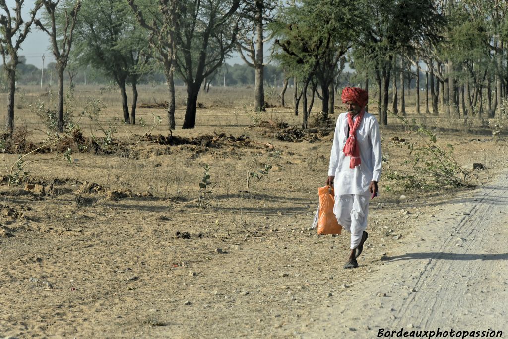 Cette couleur de turban et la suivante indique que ces hommes sont de la caste des agriculteurs.