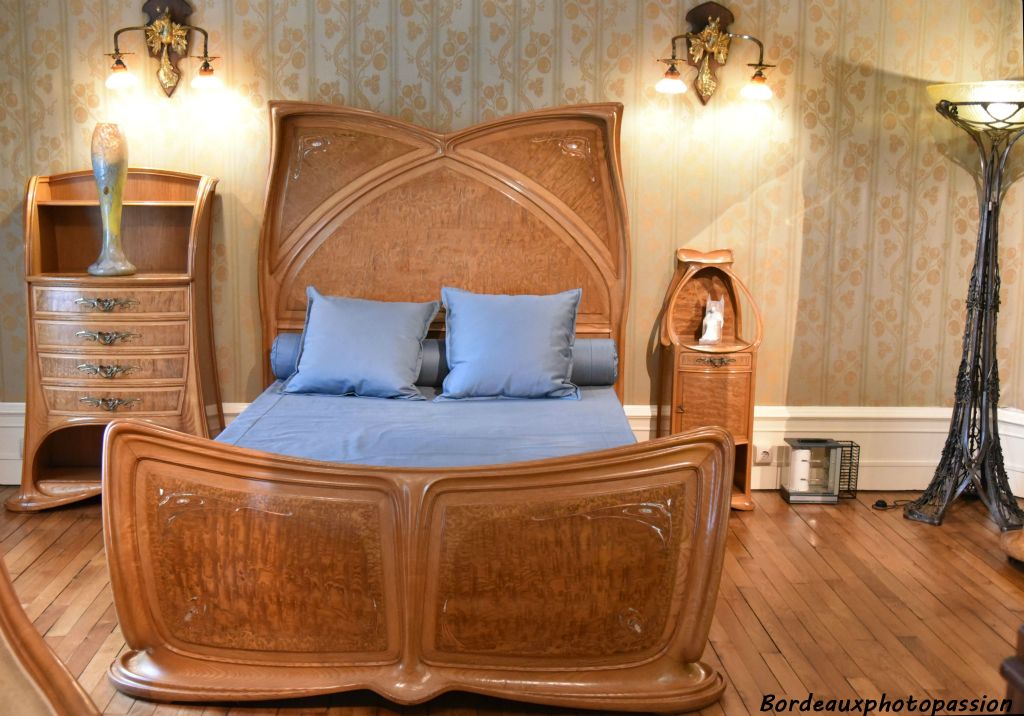Louis Majorelle, chambre à coucher de la Villa Majorelle, vers 1903-1905.